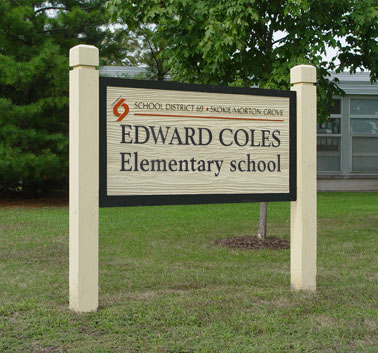 outdoor school signage wooden signs